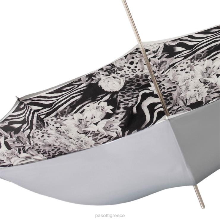 ομπρέλα | PASOTTI 189n 9c458-9 p34 - ομπρέλα animalier με ασημένια τριαντάφυλλα 2N6B8422 για άνδρες και γυναίκες